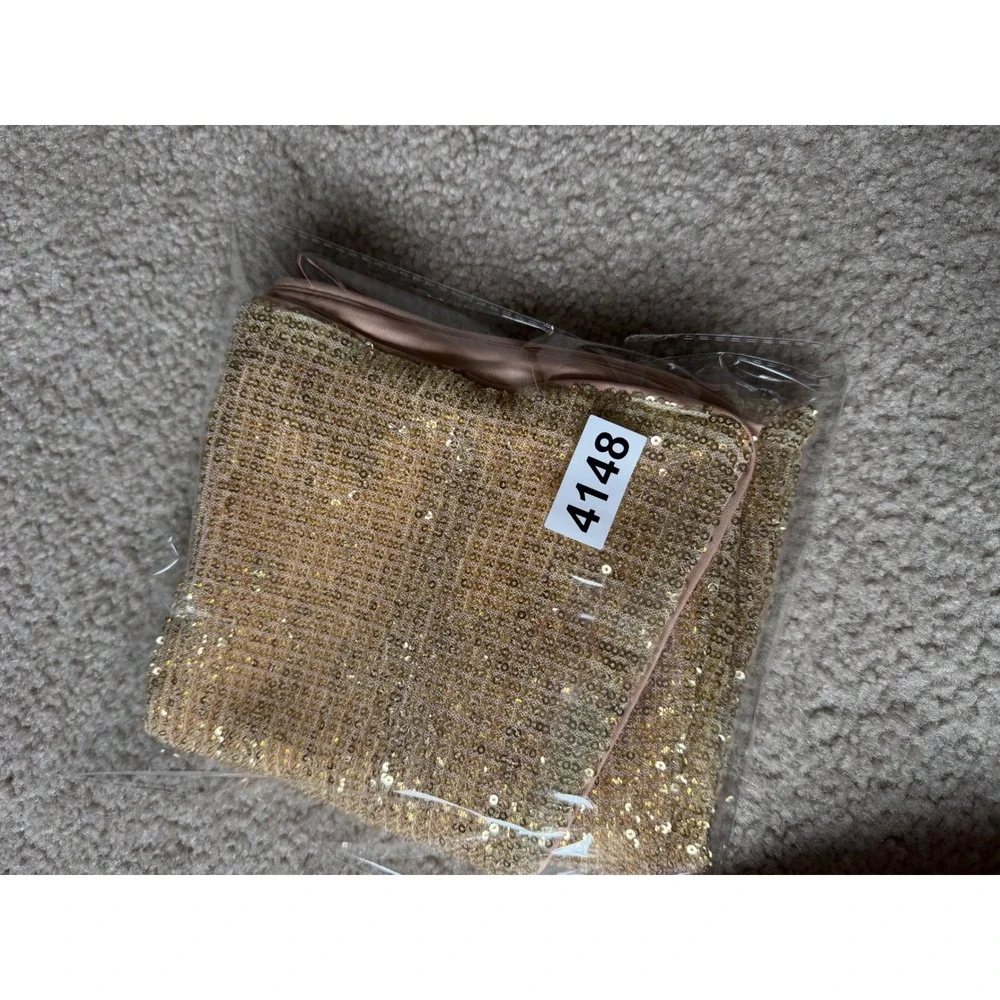 Lovers and Friends Mini Skirt‎ Selma Sequin Party Gold Small